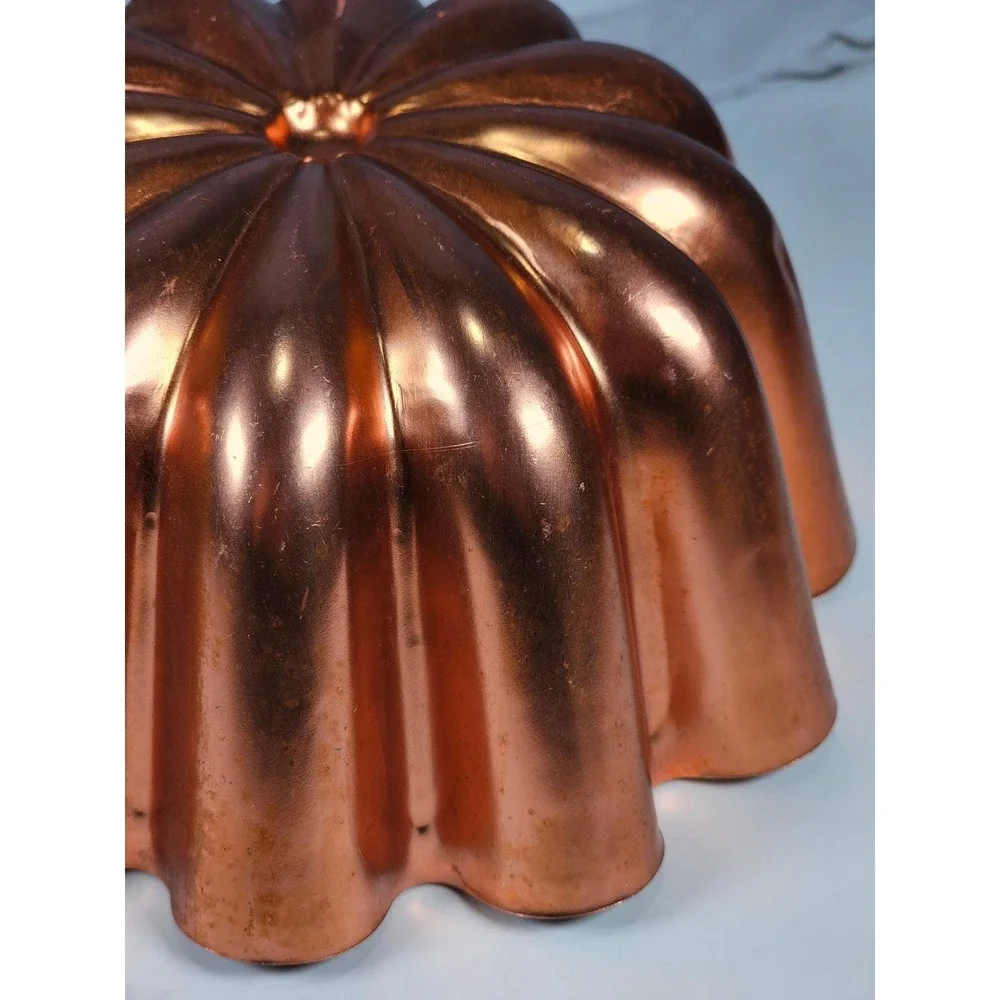 Vintage Copper Fluted Tart Pan Fluted Bowl Dessert Pan